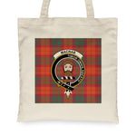 Canvas Tote Bags Royal Scottish MacNab Ancient Clan Badge Tartan Plaid Tote Bag - Scotstee Shop