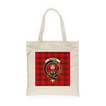 Canvas Tote Bags Royal Scottish MacNab Modern Clan Badge Tartan Plaid Tote Bag - Scotstee Shop