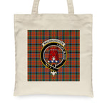 Canvas Tote Bags Royal Scottish MacNaughten Ancient Clan Badge Tartan Plaid Tote Bag - Scotstee Shop