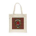 Canvas Tote Bags Royal Scottish MacNaughten Ancient Clan Badge Tartan Plaid Tote Bag - Scotstee Shop