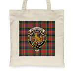 Canvas Tote Bags Royal Scottish MacPherson Ancient Clan Badge Tartan Plaid Tote Bag - Scotstee Shop