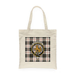 Canvas Tote Bags Royal Scottish MacPherson Clan Badge Tartan Plaid Tote Bag - Scotstee Shop