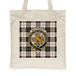 Canvas Tote Bags Royal Scottish MacPherson Clan Badge Tartan Plaid Tote Bag - Scotstee Shop