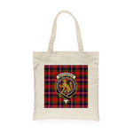 Canvas Tote Bags Royal Scottish MacPherson Modern Clan Badge Tartan Plaid Tote Bag - Scotstee Shop