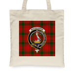 Canvas Tote Bags Royal Scottish MacQuarrie Clan Badge Tartan Plaid Tote Bag - Scotstee Shop