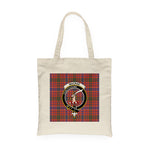 Canvas Tote Bags Royal Scottish MacRae Ancient Clan Badge Tartan Plaid Tote Bag - Scotstee Shop
