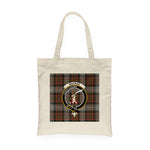 Canvas Tote Bags Royal Scottish MacRae Hunting Weathered Clan Badge Tartan Plaid Tote Bag - Scotstee Shop
