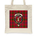 Canvas Tote Bags Royal Scottish MacRae Modern Clan Badge Tartan Plaid Tote Bag - Scotstee Shop