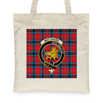 Canvas Tote Bags Royal Scottish MacTavish Clan Badge Tartan Plaid Tote Bag - Scotstee Shop