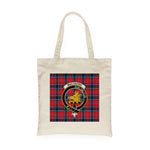Canvas Tote Bags Royal Scottish MacTavish Clan Badge Tartan Plaid Tote Bag - Scotstee Shop
