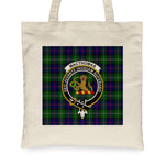 Canvas Tote Bags Royal Scottish MacThomas Modern Clan Badge Tartan Plaid Tote Bag - Scotstee Shop