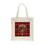 Canvas Tote Bags Royal Scottish Majoribanks Clan Badge Tartan Plaid Tote Bag - Scotstee Shop
