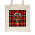 Canvas Tote Bags Royal Scottish Majoribanks Clan Badge Tartan Plaid Tote Bag - Scotstee Shop
