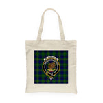 Canvas Tote Bags Royal Scottish Majoribanks Modern Clan Badge Tartan Plaid Tote Bag - Scotstee Shop