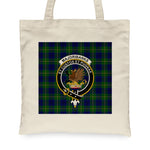 Canvas Tote Bags Royal Scottish Majoribanks Modern Clan Badge Tartan Plaid Tote Bag - Scotstee Shop