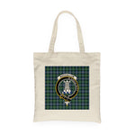 Canvas Tote Bags Royal Scottish Malcolm Ancient Clan Badge Tartan Plaid Tote Bag - Scotstee Shop