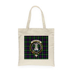 Canvas Tote Bags Royal Scottish Malcolm Modern Clan Badge Tartan Plaid Tote Bag - Scotstee Shop