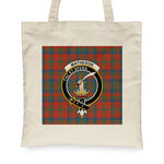 Canvas Tote Bags Royal Scottish Matheson Ancient Clan Badge Tartan Plaid Tote Bag - Scotstee Shop