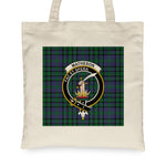 Canvas Tote Bags Royal Scottish Matheson Green Clan Badge Tartan Plaid Tote Bag - Scotstee Shop