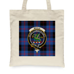 Canvas Tote Bags Royal Scottish Maule Modern Clan Badge Tartan Plaid Tote Bag - Scotstee Shop
