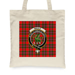 Canvas Tote Bags Royal Scottish Maule Red Clan Badge Tartan Plaid Tote Bag - Scotstee Shop