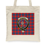 Canvas Tote Bags Royal Scottish McKerrell Red Clan Badge Tartan Plaid Tote Bag - Scotstee Shop