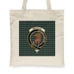 Canvas Tote Bags Royal Scottish Melville Clan Badge Tartan Plaid Tote Bag - Scotstee Shop