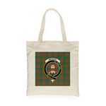 Canvas Tote Bags Royal Scottish Menzies Green Ancient Clan Badge Tartan Plaid Tote Bag - Scotstee Shop