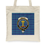 Canvas Tote Bags Royal Scottish Mercer Clan Badge Tartan Plaid Tote Bag - Scotstee Shop