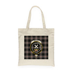 Canvas Tote Bags Royal Scottish Moffat Middleton Clan Badge Tartan Plaid Tote Bag - Scotstee Shop