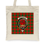 Canvas Tote Bags Royal Scottish Moncreiffe Clan Badge Tartan Plaid Tote Bag - Scotstee Shop