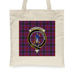 Canvas Tote Bags Royal Scottish Montgomery Modern Clan Badge Tartan Plaid Tote Bag - Scotstee Shop