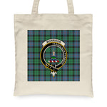 Canvas Tote Bags Royal Scottish Morrison Ancient Clan Badge Tartan Plaid Tote Bag - Scotstee Shop