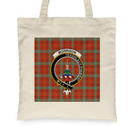 Canvas Tote Bags Royal Scottish Morrison Red Ancient Clan Badge Tartan Plaid Tote Bag - Scotstee Shop