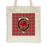 Canvas Tote Bags Royal Scottish Moubray Clan Badge Tartan Plaid Tote Bag - Scotstee Shop