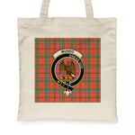 Canvas Tote Bags Royal Scottish Munro Ancient Clan Badge Tartan Plaid Tote Bag - Scotstee Shop