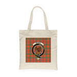 Canvas Tote Bags Royal Scottish Munro Ancient Clan Badge Tartan Plaid Tote Bag - Scotstee Shop