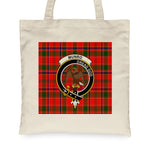 Canvas Tote Bags Royal Scottish Munro Modern Clan Badge Tartan Plaid Tote Bag - Scotstee Shop