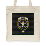 Canvas Tote Bags Royal Scottish Murray Athole Of Atholl Modern Clan Badge Tartan Plaid Tote Bag - Scotstee Shop
