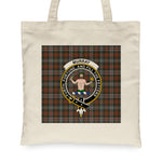 Canvas Tote Bags Royal Scottish Murray Athole Of Atholl Weathered Clan Badge Tartan Plaid Tote Bag - Scotstee Shop