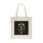 Canvas Tote Bags Royal Scottish Murray Dysart Of Atholl Modern Clan Badge Tartan Plaid Tote Bag - Scotstee Shop