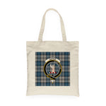 Canvas Tote Bags Royal Scottish Napier Modern Clan Badge Tartan Plaid Tote Bag - Scotstee Shop