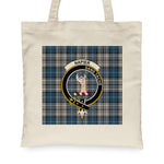 Canvas Tote Bags Royal Scottish Napier Modern Clan Badge Tartan Plaid Tote Bag - Scotstee Shop