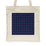 Canvas Tote Bags Royal Scottish Navy US Edzell Clan Badge Tartan Plaid Tote Bag - Scotstee Shop