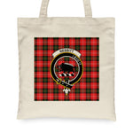 Canvas Tote Bags Royal Scottish Nesbitt Clan Badge Tartan Plaid Tote Bag - Scotstee Shop