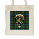 Canvas Tote Bags Royal Scottish Newlands Clan Badge Tartan Plaid Tote Bag - Scotstee Shop