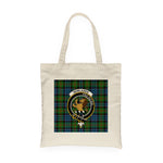Canvas Tote Bags Royal Scottish Newlands Clan Badge Tartan Plaid Tote Bag - Scotstee Shop
