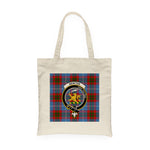 Canvas Tote Bags Royal Scottish Newton Clan Badge Tartan Plaid Tote Bag - Scotstee Shop