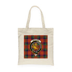 Canvas Tote Bags Royal Scottish Nicolson Ancient Clan Badge Tartan Plaid Tote Bag - Scotstee Shop