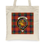 Canvas Tote Bags Royal Scottish Nicolson Ancient Clan Badge Tartan Plaid Tote Bag - Scotstee Shop